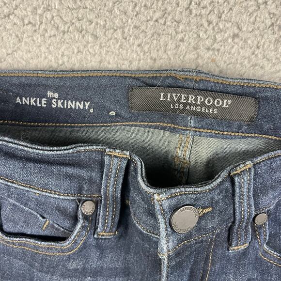 Liverpool Los Angeles Women's Sz. 2 Waist 26 Blue 5 Pocket Jeans - Picture 5 of 13